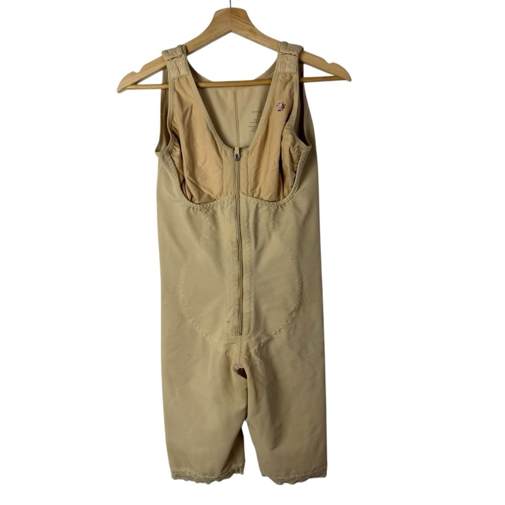 Design Veronique Nude Beige Compression Zip Front Girdle One Piece L